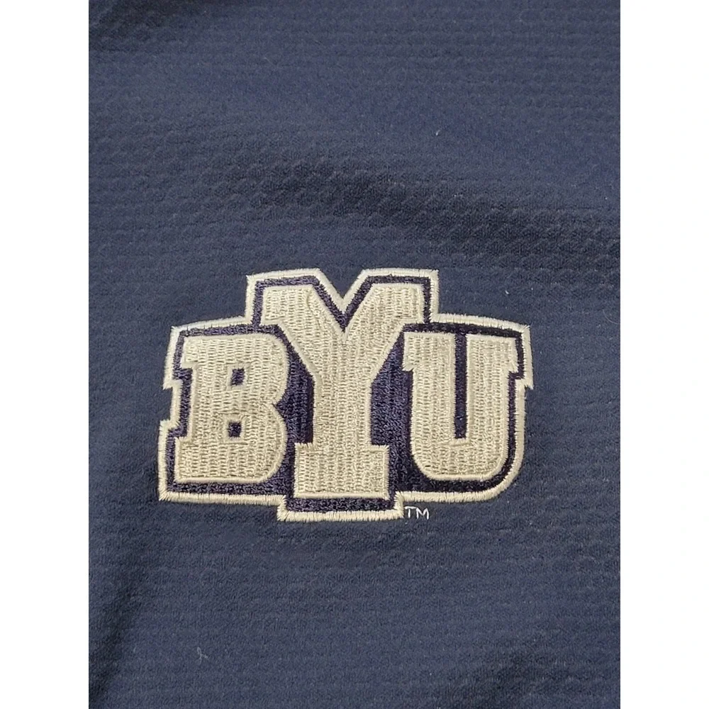 BYU Nike Running DriFit Quarter Zip Pullover Mens Sz S Long Sleeve Brigham Young